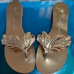 Giuseppe Zanotti Gold Nuvorock Wing Sandals